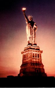 New York City Statue Of Liberty At Night