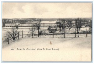 c1905 Down Mississippi Lake St. Cloud Normal Minnesota Vintage Antique Postcard