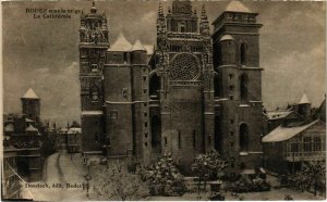 CPA RODEZ sous la neige - La Cathédrale (109489)