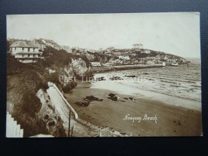 Cornwall NEWQUAY BEACH c1913 RP Postcard by Harvey Barton