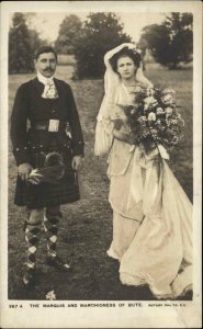 Scotland Marquis & Marchioness of Bute c1910 Real Photo Postcard