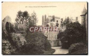 Old Postcard Cleres Outbuildings du Chateau