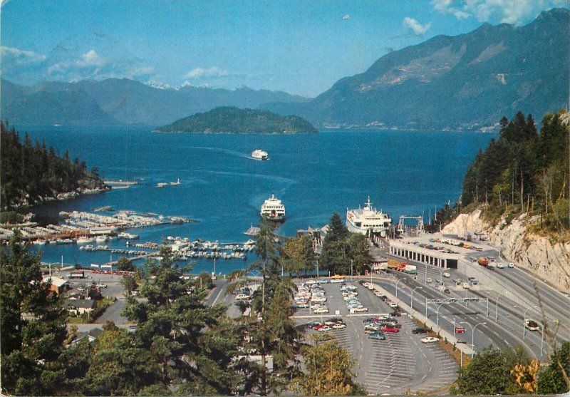 Postcard Canada West Vancouver BC Horseshoe Bay panorama