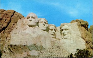 Mount Rushmore South Dakota SD Postcard VTG UNP Vintage Unused Chrome
