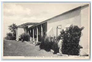 c1920 Ramona's Home Coastline Building Door Santa Barbara California CA Postcard 