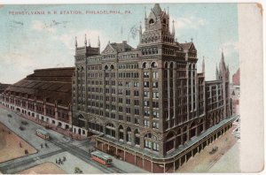 12477 Trolley Cars at Broad Street Station, Philadelphia, Pennsylvania 1908