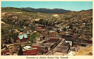 Vintage Postcard Panorama Historic Central City Little Kingdom Gilpin CO