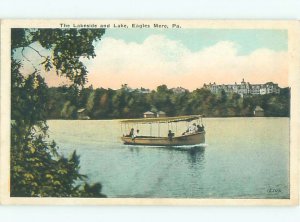 W-border LAKE SCENE Eagles Mere - Near Mansfield & Williamsport PA AE4748