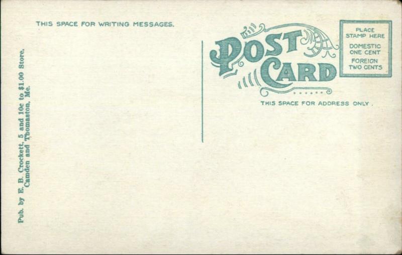 Thomaston ME RR Train Station MCRR c1920 Postcard