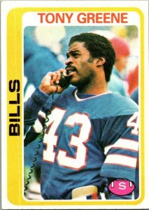 1978 Topps Football Card Tony Greene Buffalo Bills sk7069