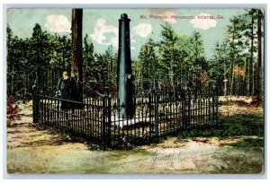 1908 Scene at Mc. Pherson Monument Atlanta GA Antique Posted Postcard