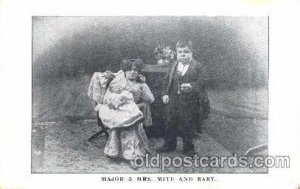 Major & Mrs. Mite & Baby, Smallest Person, Midget, Dwarf, Circus Unused tip o...