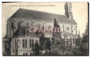 Postcard Old Rennes Institution Saint Martin Side view of the Chapel