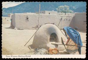 Taos Woman Baking Bread