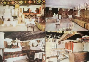 Romania traditional house interior folklore postcards lot 