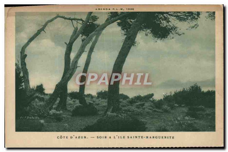Old Postcard Soir & # 39Ile the Saint Marguerite