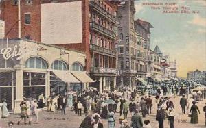 New Jersey Atlantic City Boardwalk North From Youngs Pier 1913