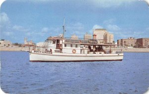 Corpus Christi Texas The Buccaneer Fishing Trip Boat Ad Vintage Postcard AA492