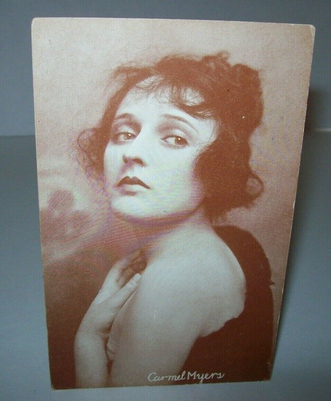 Carmel Myers Postcard Unused Vintage American Actress Silent Films Arcade Card