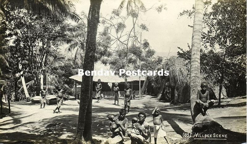 Bismarck Archipelago PNG, New Britain, Native Papua Village (1910s) RP