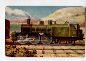 400993 ITALIAN SOUTHERN Railway Expresse TRAIN Vintage TUCK PC