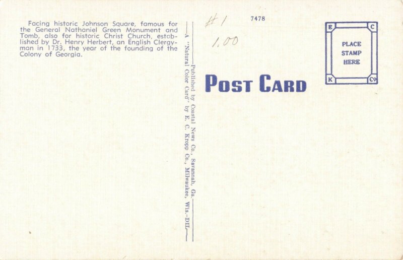 Postcard Hotel Savannah Georgia