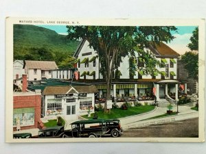 Vintage Postcard 1930's Mayard Hotel Lake George NY New York Restaurant