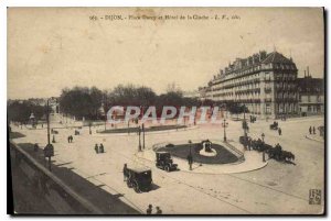 Old Postcard Dijon Place Darcy, and Hotel de la Cloche