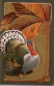 Thanksgiving Turkey Greeting c1910 Postcard