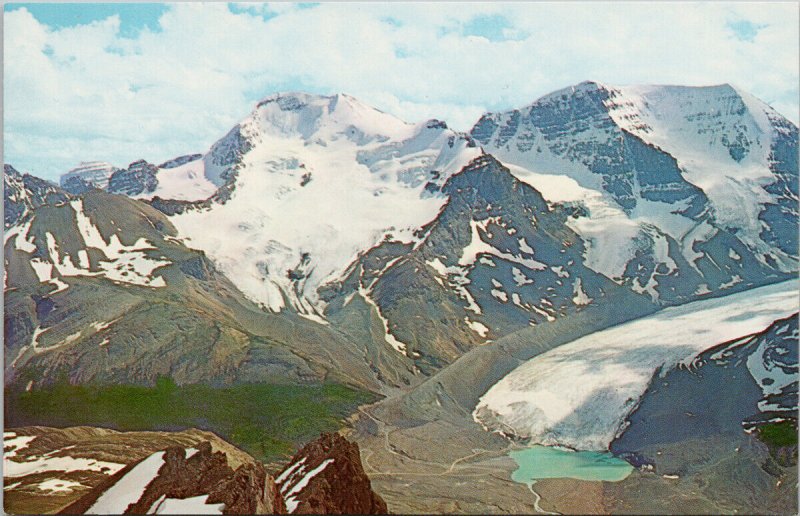 Mt. Athabasca from Mt. Wilcox Alberta Unused Vintage Postcard H3