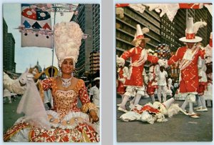 2 Postcards RIO de JANEIRO, Brazil ~ Carnaval PARADE of SAMBA SCHOOL  4x6