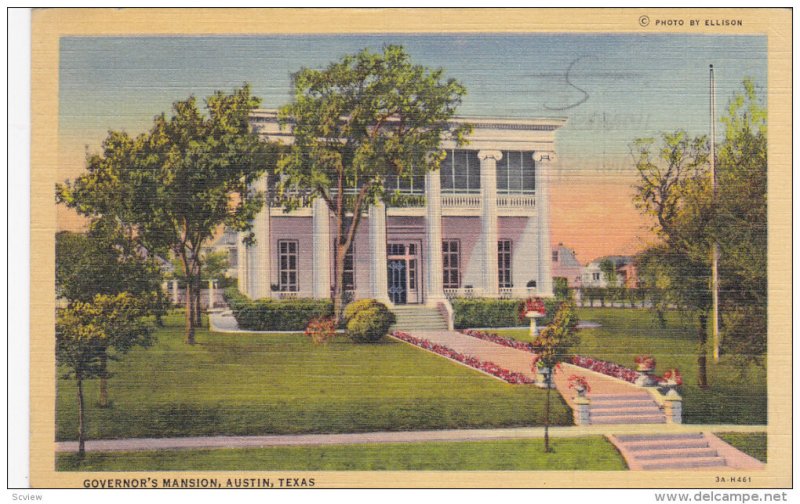 AUSTIN, Texas, PU-1942; Governor's Mansion