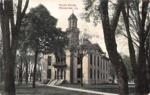 Princeton Illinois Court House Street View Antique Postcard K58349