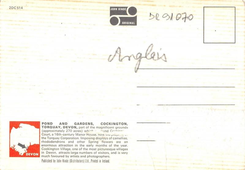 BR91070  pond and gardens cockington torquay devon  uk