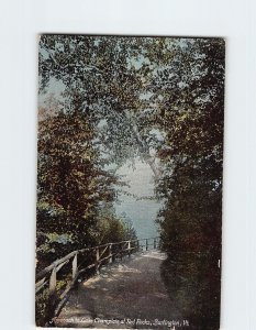 Postcard Approach to Lake Champlain at Red Rocks, Burlington, Vermont