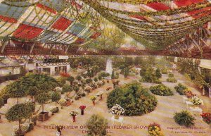 Postcard Interior View Coliseum Flower Show Chicago IL
