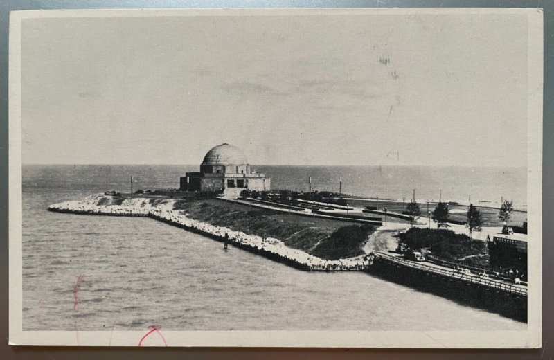 Vintage Postcard 1930's Adler Planetarium, Lake Michigan, Chicago, Illinois (IL)