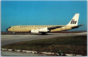 Airplane Braniff International Boeing 707-327C Tulsa Oklahoma Airline Postcard