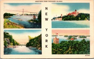 New York Thousand Islands Greetings Multi View