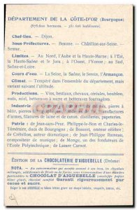 Old Postcard geographical maps of Chocolaterie & # 39Aiguebelle Cote d & # 39...