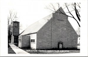 Real Photo Postcard Christian Church in Marysville, Kansas~133216