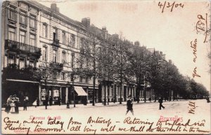 Belgium Brussels Bruxelles L'Avenue du Midi Vintage Postcard C206