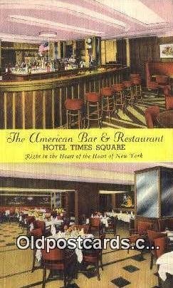 American Bar & Restaurant, New York City, NYC USA Unused close to perfect cor...
