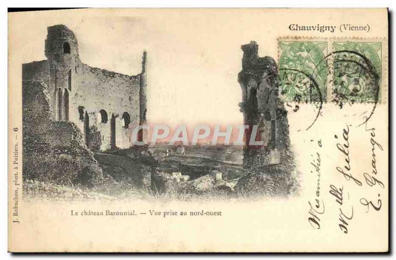 Old Postcard Chauvigny Chateau Barounial View North West Jack