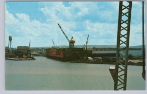 Collingwood Ship Yard, Ontario, Canada, Vintage Chrome Postcard