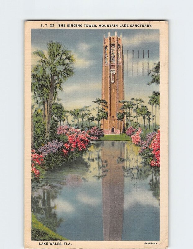 Postcard The Singing Tower Mountain Lake Sanctuary Lake Wales Florida USA