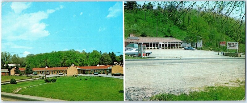 8 Oversized c1960s Hillsville, VA Mountain Top Motel Restaurant Postcard Vtg 1T