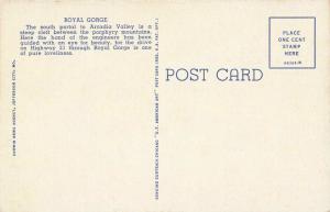 Postcard Royal Gorge Arcadia Valley Missouri