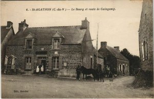 CPA St-AGATHON Le Bourg et route de Guingamp (809610)