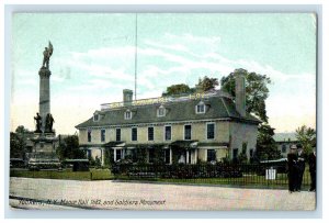 c1910's Manor Hall 1682 And Soldiers Monument Yonkers New York NY Postcard 